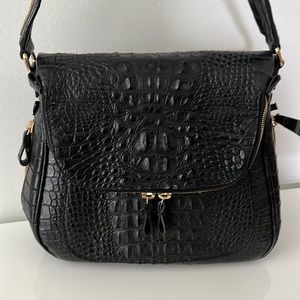 Genuine Alligator Shoulder Bag Handbag in Black Jennifer Bag